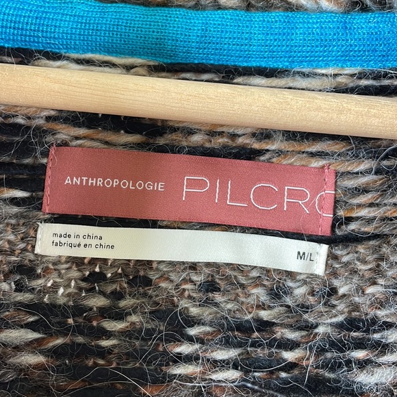NWT PILCRO ANTHROPOLOGIE Emilie Shawl Collar Chunky Knit Cardigan Med/Large - Picture 4 of 8